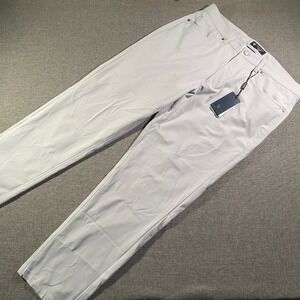 Maelreg Proflex Performance Golf Pants Men 34x30 Light Gray 4-Way Stretch UPF30+